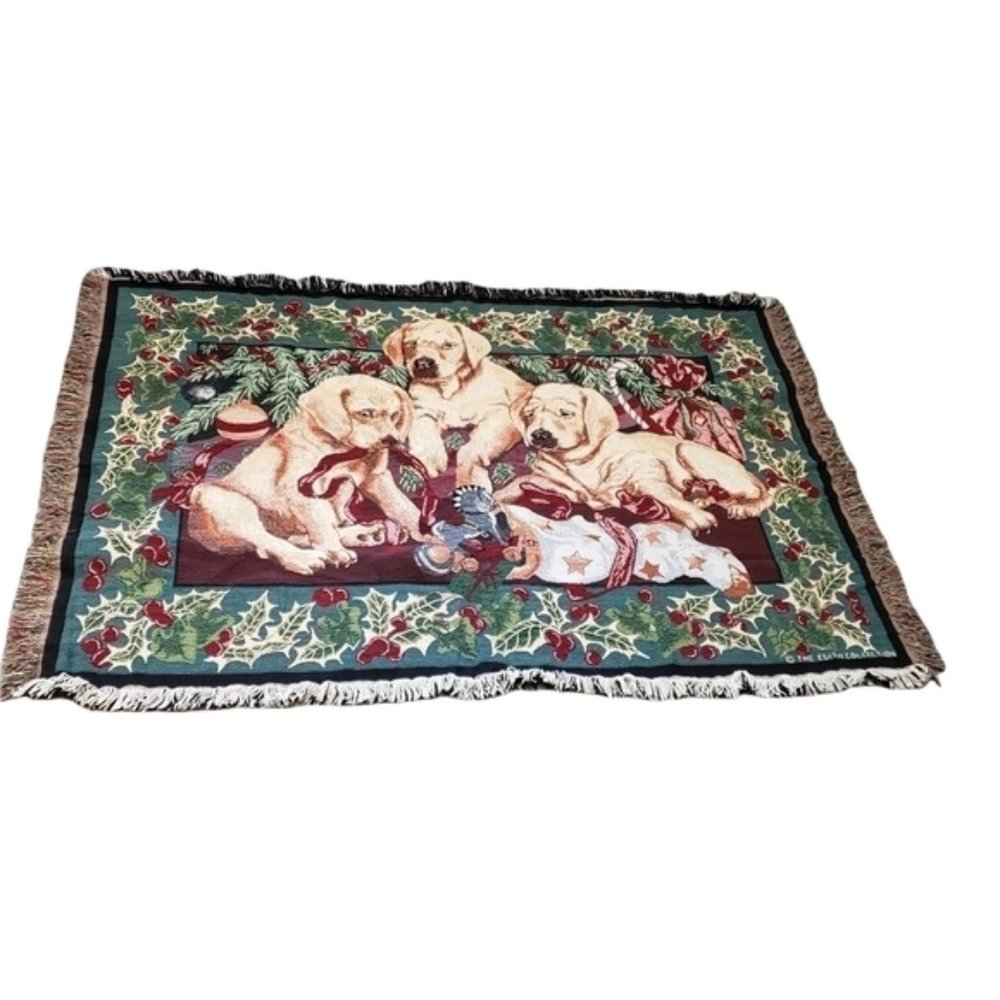 Christmas Puppies Dogs Throw Blanket